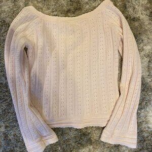 Light Pink Crochet Sweater